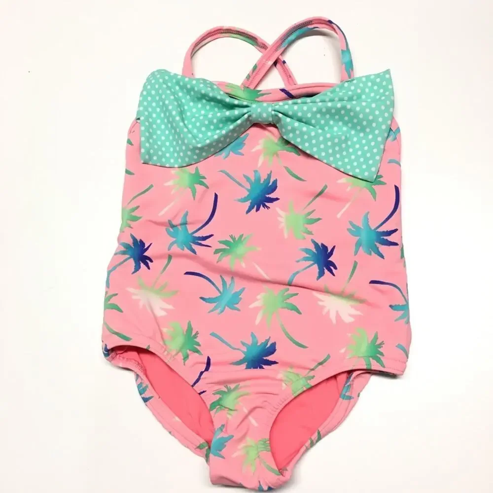 Girls Big Bow Bathing Suit Sz 4 Girl's One piece Swimsuit